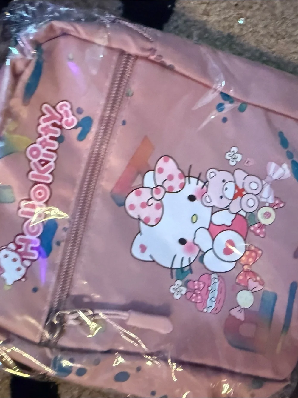 Hello Kitty Pink Cartoon Crossbody Bag